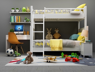 Children's room bed 3d model