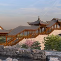 Bridge Small Bridge Pavilion Landscape Bridge Municipal Bridge Ancient Bridge 3d model