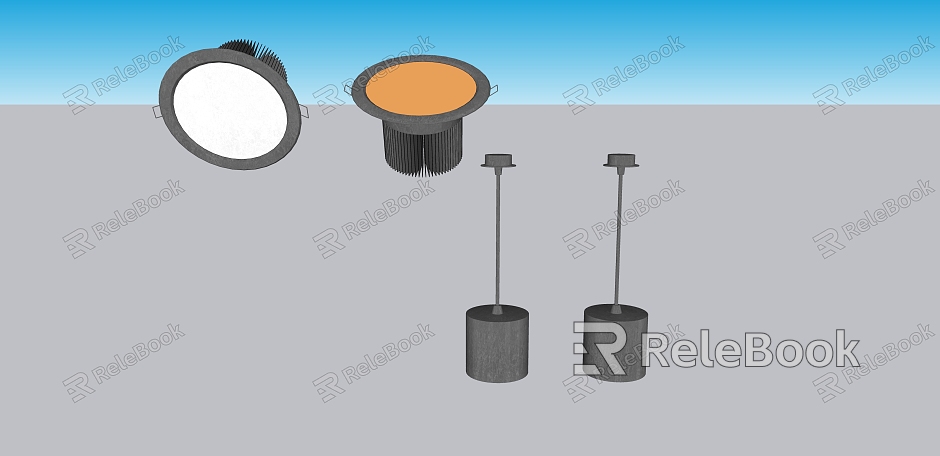 Lamp downlight combination model