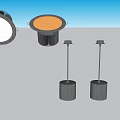 Lamp downlight combination 3d model