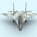 Camouflage Military Fighter Jet With Twin Tail Fins Pointed Nose And Sleek Design