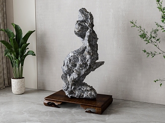 New Chinese stone rockery ornaments 3d model