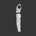 White Taekwondo Uniform With Blue Belt Red And Blue Collar And Chest Badge