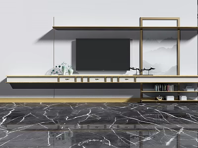 TV background wall 3d model