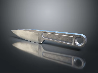 Stainless Steel Tactical Knife With Sharp Blade And Ergonomic Handle Design 3d model