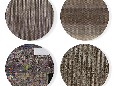 Round Rugs With Diverse Textures And Modern Design Patterns For Home Decoration 3d model