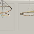 Modern Multiple Circular Ring Chandeliers With LED Lighting Sleek Hanging Design 3d model