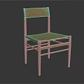 Simple Modern Wooden Chair With Light Brown Backrest And Seat Design