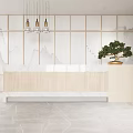 New Chinese Reception Desk Company Front Desk 3d model