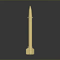 Military Weapon Missile With Beige Body Iranian Flag And Fateh 110 Markings