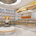 Modern Dessert Shop Interior With Glass Display Cases And Fresh Pastries
