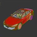 Red Modern Car With Black Roof Sleek Design Alloy Wheels And Surface Reflection