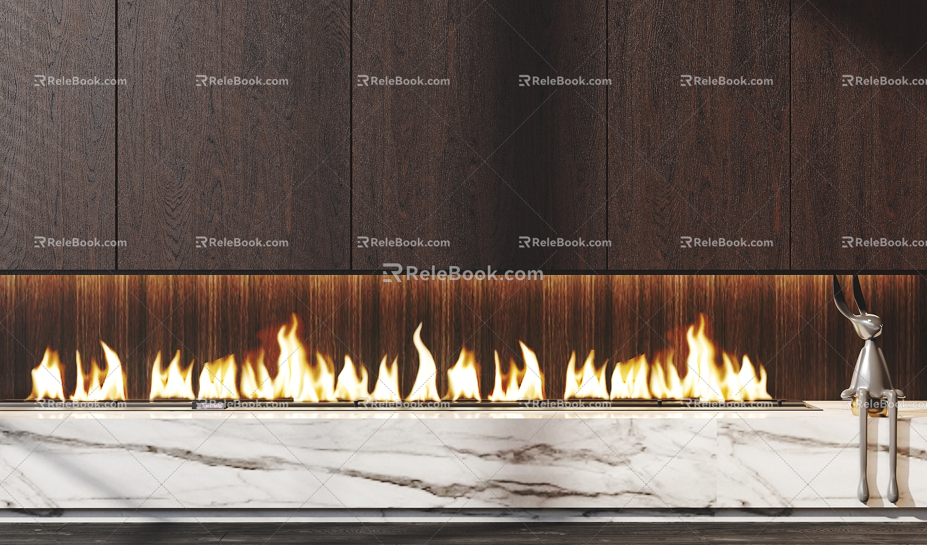 Electronic fireplace Modern fireplace 3d model