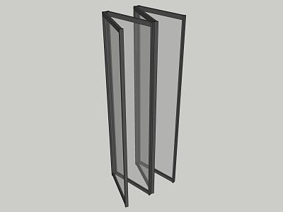 Modern folding door glass door 3d model