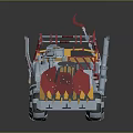 Red Yellow Multi wheeled Combat Vehicle Weapon System With Front Armament And Top Turret