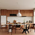 Middle Ancient Retro Home Restaurant Middle Ancient Style Restaurant Open Restaurant Retro Style Restaurant Middle Ancient Style Sideboard Middle Ancient Style Dining Table and Chair 3d model