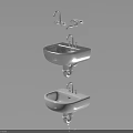 Various Styles of Wall Mounted Bathroom Sinks with Stainless Steel and Ceramic Designs and Faucets