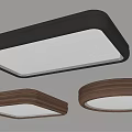 Modern Ceiling Lights With Black And Brown Frames Square And Round Design 3d model