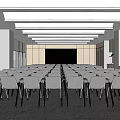 Modern Conference Hall Multi-function Hall 3d model