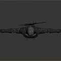 Detailed Sci Fi Game Movie Character In Mechanical Armor With Backpack Sword Arms Outstretched Pose