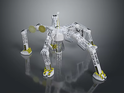 Mechanical Spider Robot With Multi Legged Robotic Structure And Design Elements 3d model
