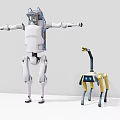 Smart Machines Humanoid Robot With Extended Arms And Quadruped Robot Design