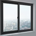 Modern casement window broken bridge window sliding window 3d model