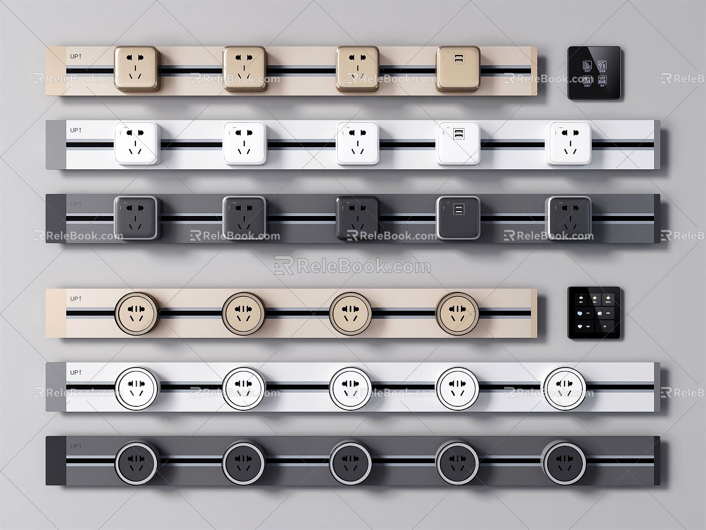 Modern socket rail socket switch model