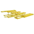 Yellow Metal Support Frames With Various Industrial Designs And Structures