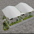 Elegant Modern Outdoor Pergola With Night Lighting Seating Plants And Water View