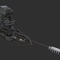 Heavy Duty Military Weapon With Mechanical Structure Long Barrel And Heat Sink Grill