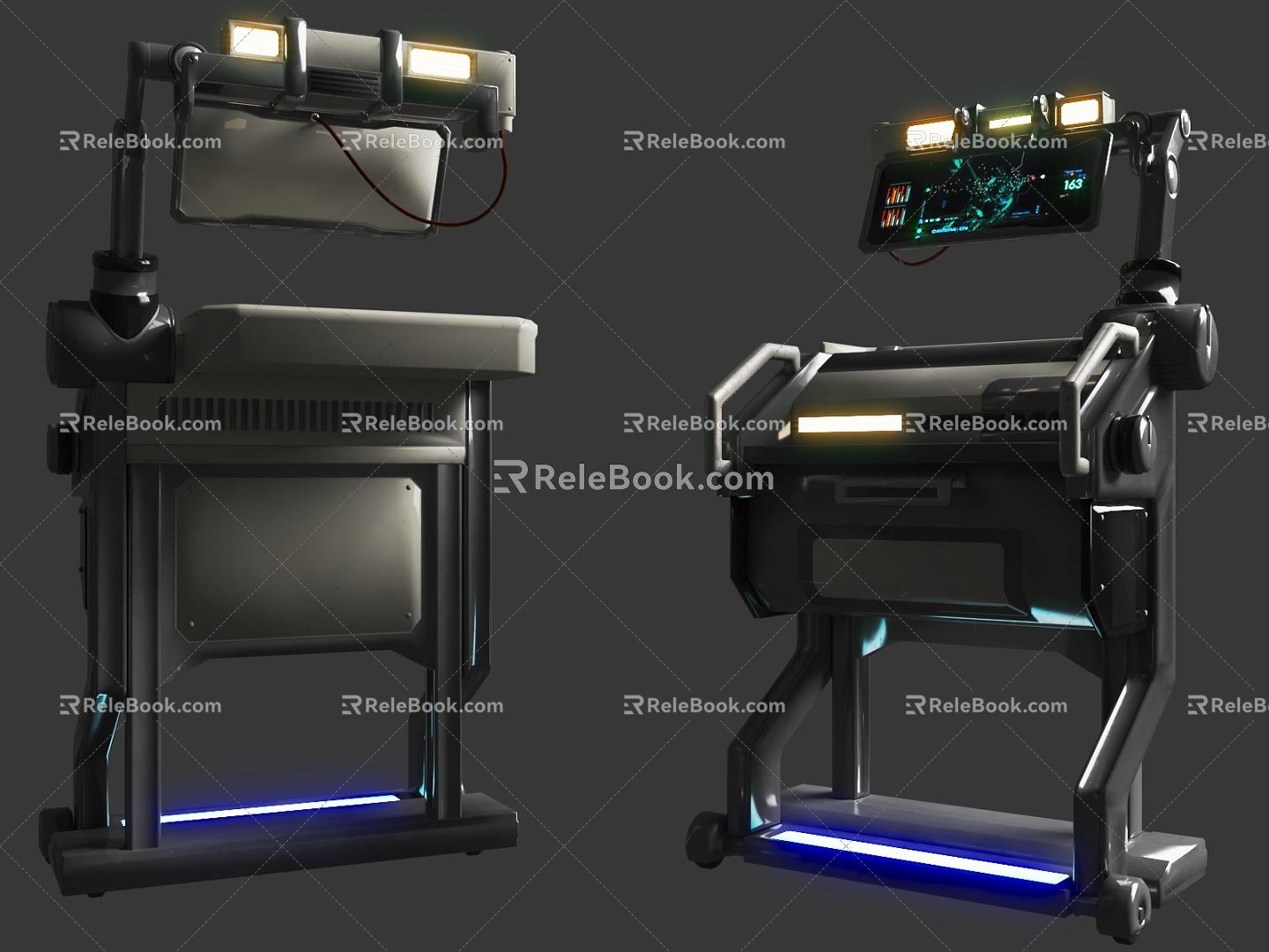 Cyberpunk Sci-Fi Indoor Underground Scene Medical Laboratory Biological Experiment Scientific Instruments 3d model