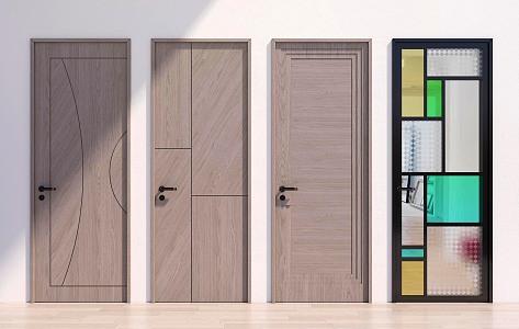 Modern swing door 3d model