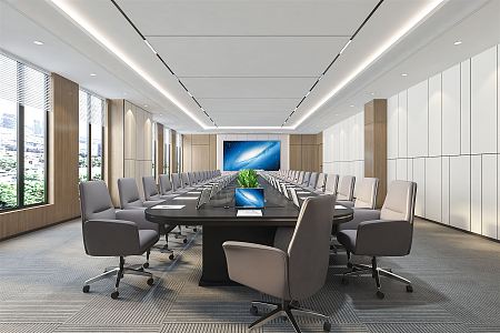 Modern Conference Room Report Hall Office 3d model