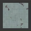 Turquoise Tiled Cube With Dark Spots On Smooth Matte Surface Design