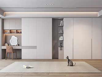 Modern Wardrobe Cloakroom Wardrobe Dressing Table 3d model