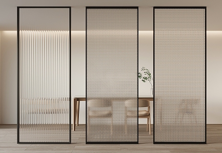 Modern partition glass partition 3d model