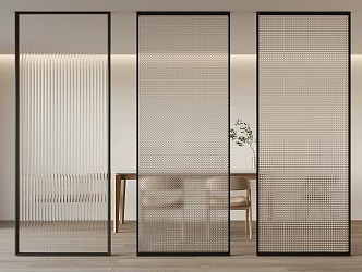 Modern partition glass partition 3d model