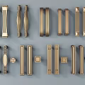 Golden Cabinet Handles With Various Designs And Different Shapes For Furniture