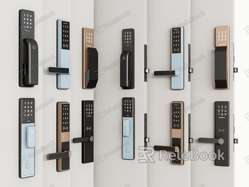 Modern door handle smart door lock password lock door handle model