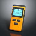 Handheld Digital Device With Orange Black Design LCD Screen And Control Buttons