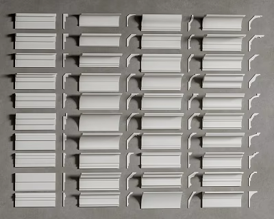 Gypsum Cornice Various Styles And Assorted Interior Design Profiles For Decoration 3d model