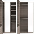 Modern Natural Wood Wardrobe Interior Design With Open Shelves Drawers And Compartments