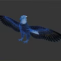 3D Rendering Of Majestic Eagle Spreading Wings With White Head Black Feathers And Yellow Talons