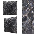 Elegant Dark Natural Stone Textured Wall Decor Panels For Modern Interior 3d model