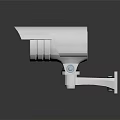 White Outdoor Security Camera with Projection Monitoring Function and Mounted Bracket Lens