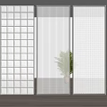 Modern partition glass brick partition 3d model