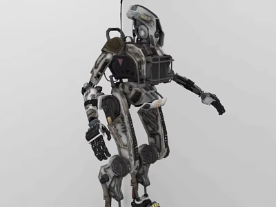 Smart Machine Featuring Mechanical Joints Metallic Exterior And Robotic Limb Design 3d model