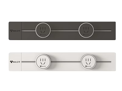 Modern Black and White Villeroy Door Handles With Contemporary Sleek Design 3d model