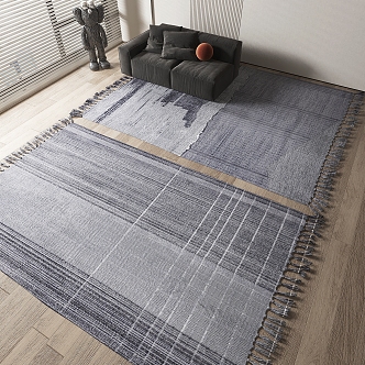 Modern tassel carpet 3d model